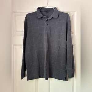 Land’s End Men's Gray Polo Long Sleeve Shirt